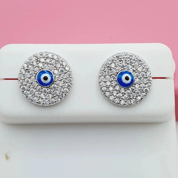 "925 Sterling Silver Cubic Zirconia Earrings, U19254552 - Picture 1 of 9